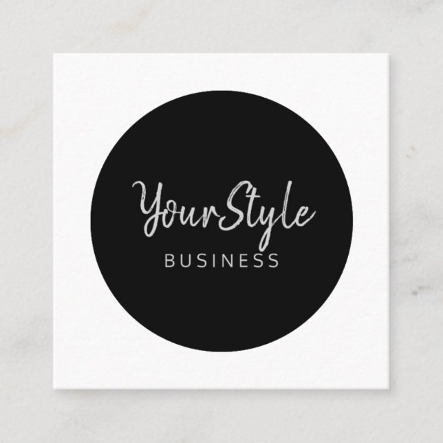 Your Style Circle (Image Type) Square Business Card (Front)