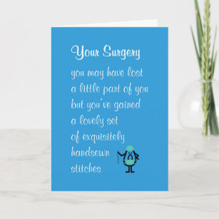 Your Surgery A Funny Get Well Soon Poem Card