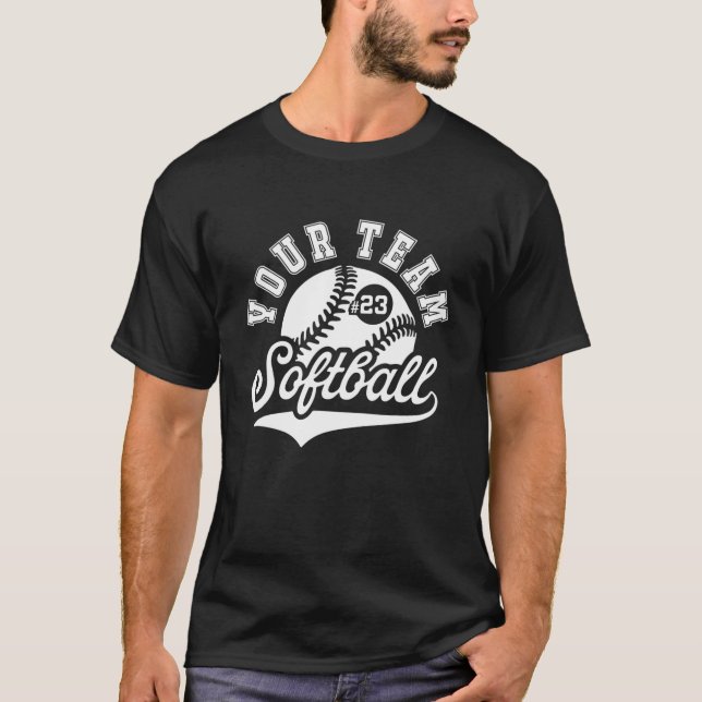 Your Team Softball Number 23 For Players - Mum Or T-Shirt (Front)