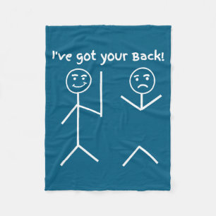 Your Tee Got Back Stick Friendship Sarcastic Fleece Blanket