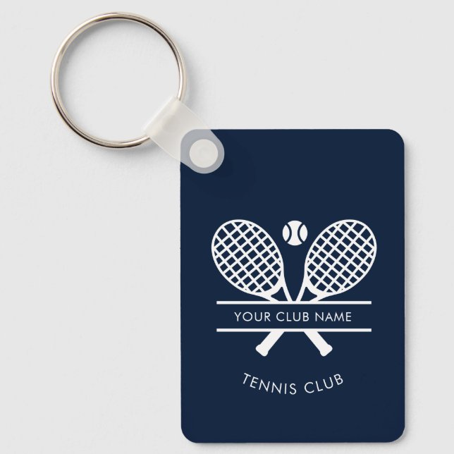 Your Tennis Club Name Members Custom Swag Key Ring (Front)
