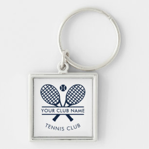 Your Tennis Club Name Modern Sports Swag Custom Key Ring