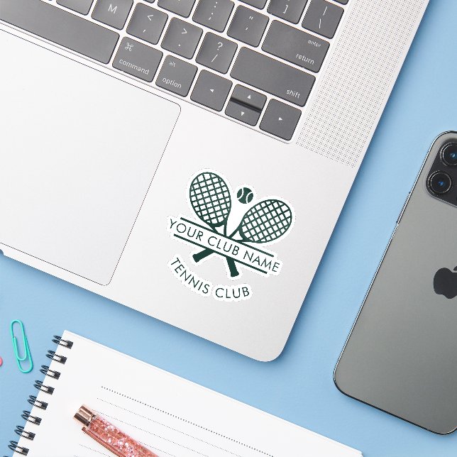 Your Tennis Club Name Team Minimalist Custom (Laptop w/ iPhone)