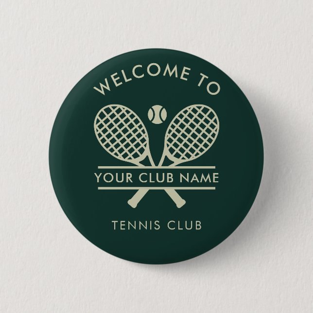 Your Tennis Club Name Team Players and Fans 6 Cm Round Badge (Front)