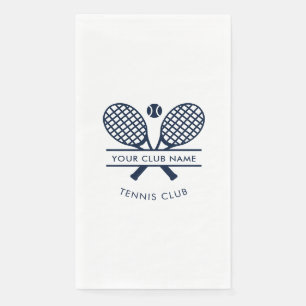 Your Tennis Country Club Name Navy Blue Logo Napkin