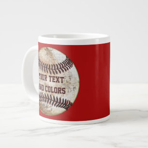 Your Text and Colours Cool Baseball Mugs