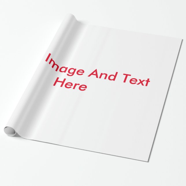 Your Text and Image Here Customised Wrapping Paper (Unrolled)