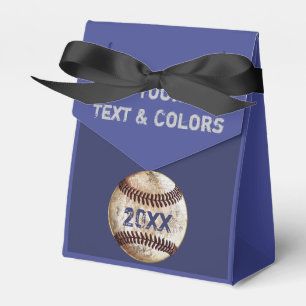 YOUR TEXT and TEAM COLORS on Baseball Goodie Bags Favour Box