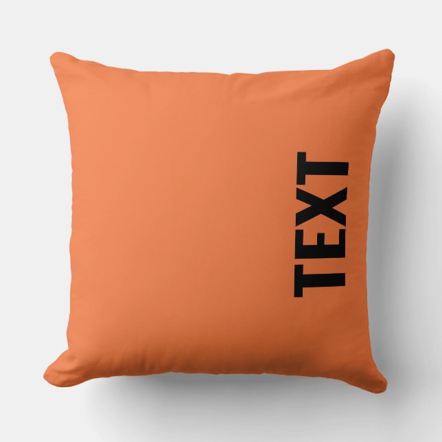 Your Text Athletic Orange Double Sided Modern Cushion (Front)