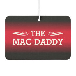 (YOUR TEXT) - Black and Red Gradient Car Air Freshener