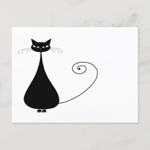 Your Text - Black Cat Character Pose 7 Poster Postcard