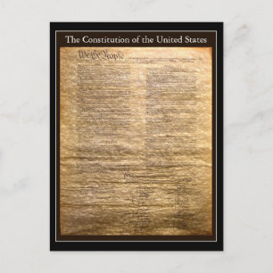 Your Text/Colour Constitution of the United States Postcard