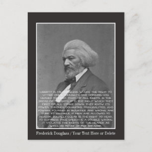 Your Text/Colour Frederick Douglass Black History Postcard
