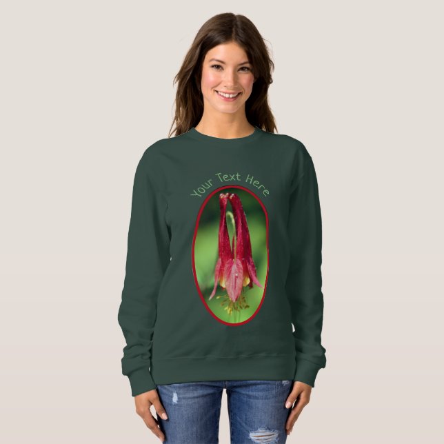 Your Text Columbine Flower Personalised  Sweatshirt (Front Full)