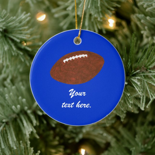 Your Text custom Football Ornaments (Tree)