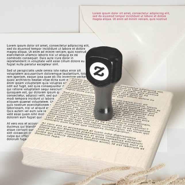Your Text Custom Giant Rubber Stamp Modern Simple (giant text block rubber stamp)