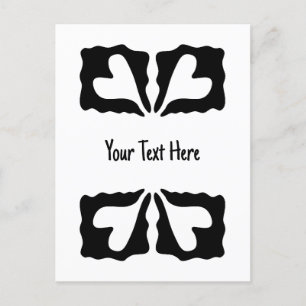 Your text custom hearts postcard