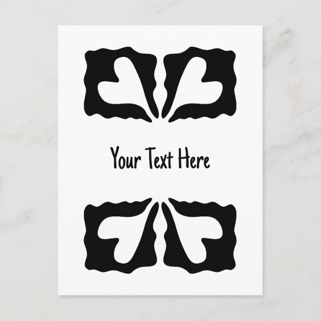 Your text custom hearts postcard (Front)