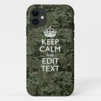 Your Text Digital Camouflage Woodland Keep Calm