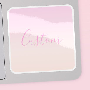 Your Text   Elegant Script & Soft Blush Pink Ombre