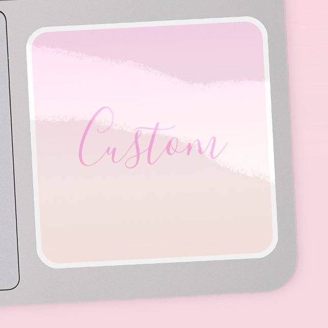 Your Text | Elegant Script & Soft Blush Pink Ombre (Creator Uploaded)