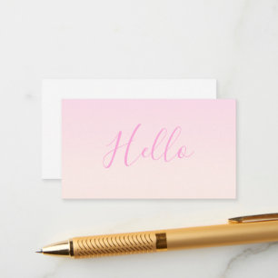 Your Text   Elegant Script & Soft Blush Pink Ombre Enclosure Card