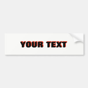 Your Text "Folio Extra Bold" 3D Bumper Sticker