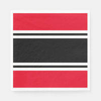 YOUR TEXT Fun Black White Racing Stripes On Red