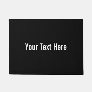Your Text Here Custom Black Door Mat