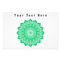 Your Text Here Custom Green Art Photo Enlargement