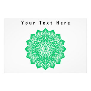 Your Text Here Custom Green Art Photo Enlargement