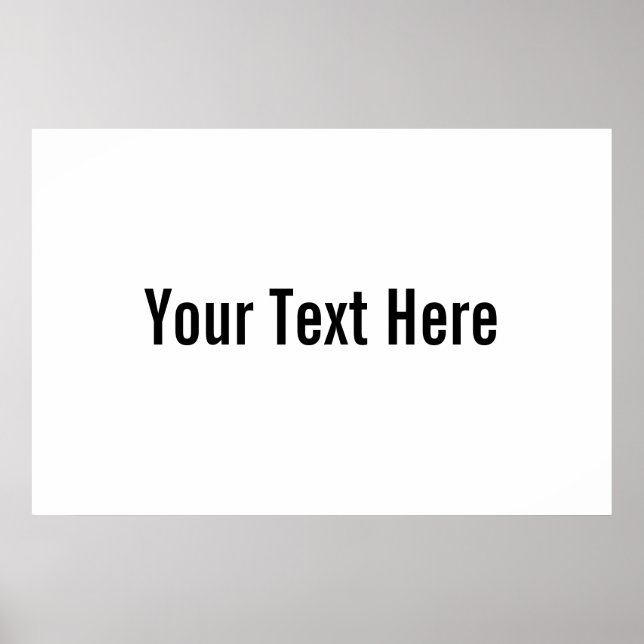 Your Text Here Custom Horizontal Poster (Front)