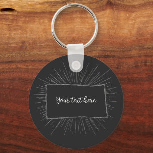 Your text here custom note design key ring