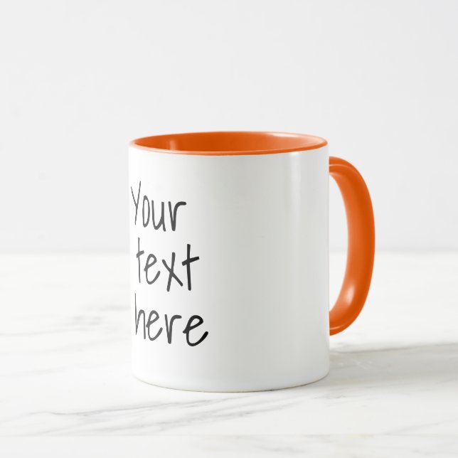 Your text here, customisable  mug (Front Right)