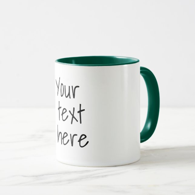 Your text here, customisable  mug (Front Right)