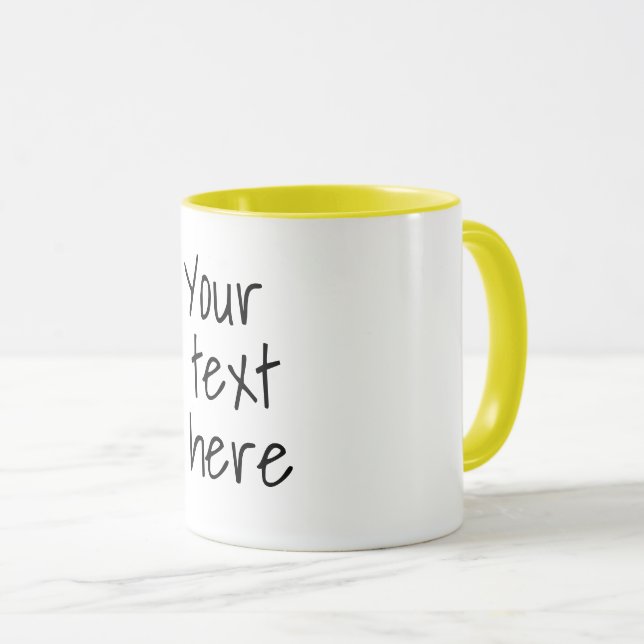 Your text here, customisable  mug (Front Right)