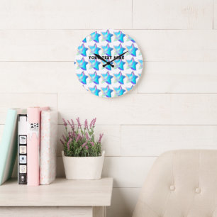 Your Text Here Printed Classic Look Home or Office Large Clock