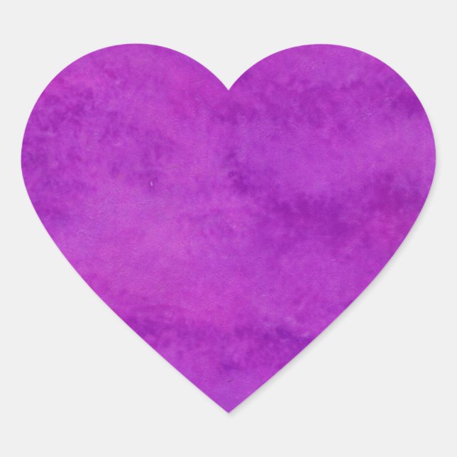 Your text here Purple Wash Background Heart Sticker (Front)