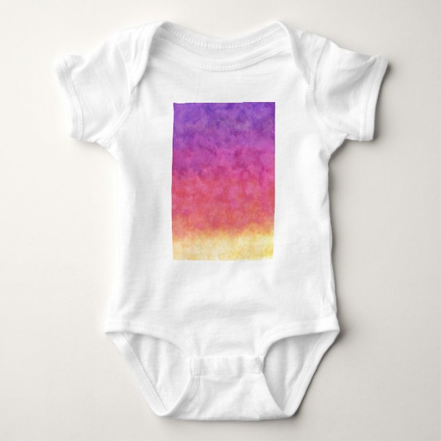 Your Text here: RAINBOW SUNSET BACKGROUND Baby Bodysuit (Front)