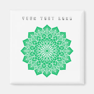 Your Text Here Text Image Green Art Home Kitchen Magnet