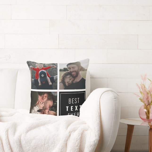 Your text here with custom photo cushion (Couch)