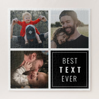 Your text here with custom photo jigsaw puzzle