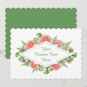 Your Text in a Flower Frame custom invitations