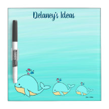 Your Text Kawaii Blue Whales In Ombre Sea