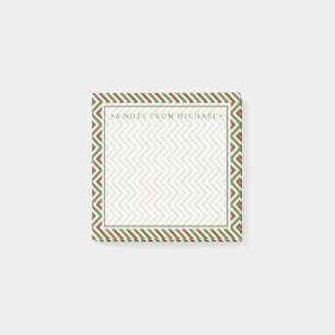 Your Text Khaki Chevron Post-it Notes