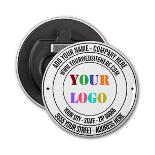 Your Text Logo Name Address Website Bottle Opener