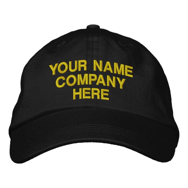 Your Text Name Colours Baseball Cap Embroidered Ha (Front)