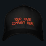Your Text Name Company Embroidered Baseball Cap<br><div class="desc">Easy Personalised Promotional Baseball Caps - Add Your Text - Name - Company / Number / Letter / Slogan - Tagline / or Website , Phone , E-mail , Social Media Handle , Address , Logo - Photo / more - Choose Your Colour / Size / Font - Make your...</div>