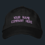 Your Text Name Company Embroidered Baseball Cap<br><div class="desc">Easy Personalised Promotional Cap - Add Your Text - Name - Company / Number / Letter / Slogan - Tagline / or Website , Phone , E-mail , Social Media Handle , Address , Logo - Photo / more - Choose Your Colour / Size / Font - Make your unique...</div>