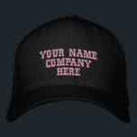 Your Text Name Promotion Embroidered Baseball Cap<br><div class="desc">Easy Personalised Promotional Cap - Add Your Text - Name - Company / Number / Letter / Slogan - Tagline / or Website , Phone , E-mail , Social Media Handle , Address , Logo - Photo / more - Choose Your Colour / Size / Font - Make your unique...</div>